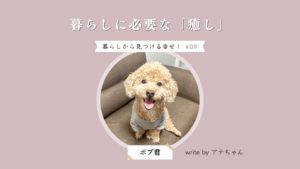 暮らしに必要な「癒し」｜暮らしから見つける幸せ #09